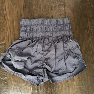Purple free people movement wind breaker shorts